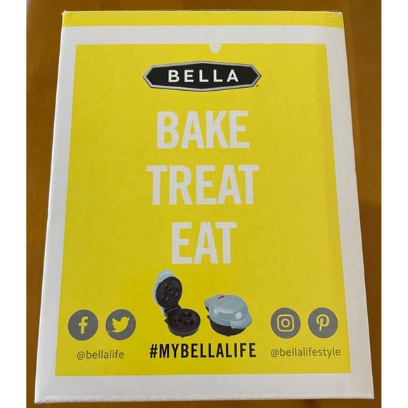 NEW IN BOX Bella Mini 3 Donut Maker Nonstick Coated Teal Blue Dessert Party - Picture 5 of 8